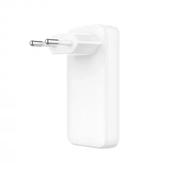 Fixed Slim Cargador de viaje 2xUSB-C 65W GaN PD Blanco