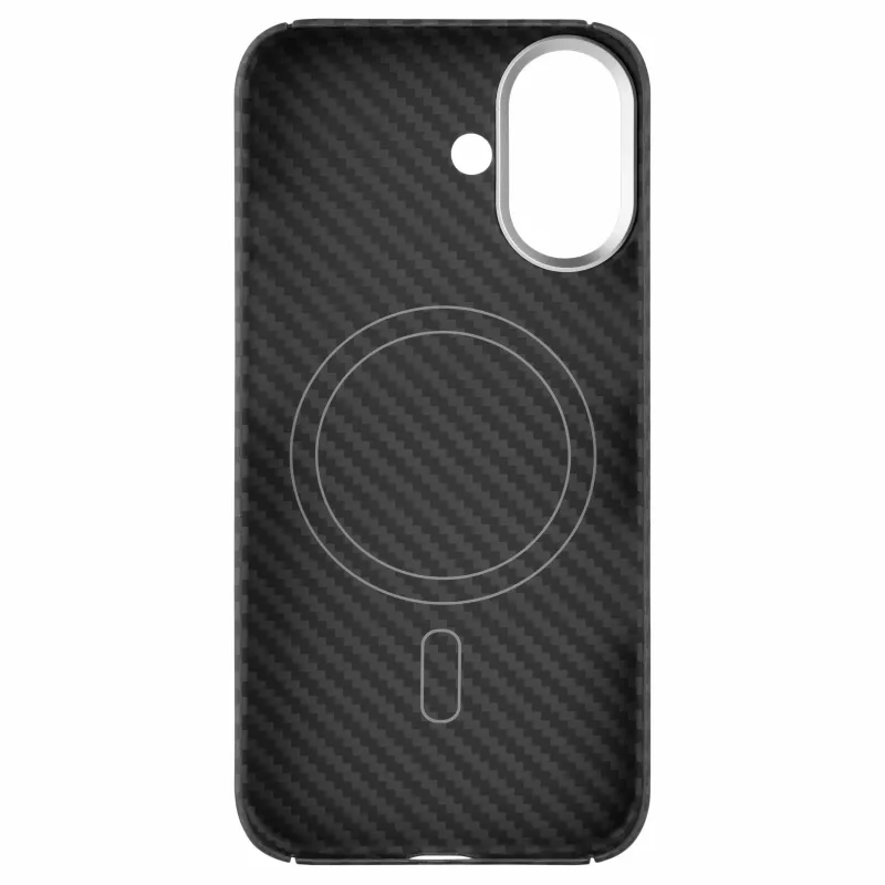 FIXED MagVelar Carcasa trasera de fibra de aramida para Apple iPhone 17 – Negro