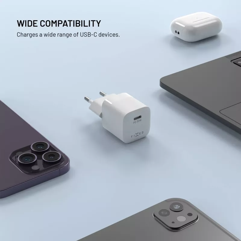 Fixed Mini Cargador USB-C GaN 30W - Negro