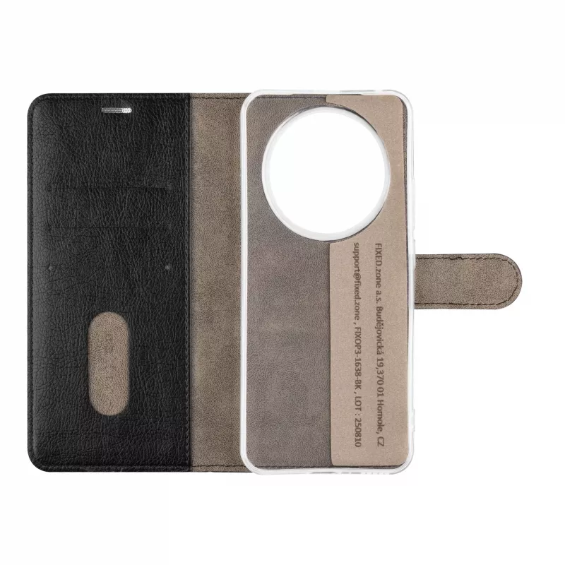 FIXED Opus Funda tipo libro para Honor Magic 8 Lite 5G, negro FIXOP3-1638-BK