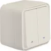 Hager WNC300B interruptor de persiana en serie de superficie 1 polo con símbolos de flecha IP55