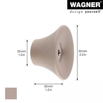 Wagner design yourself TULIP colgador de percha GH 0322, 1 gancho, taupe (17032221)
