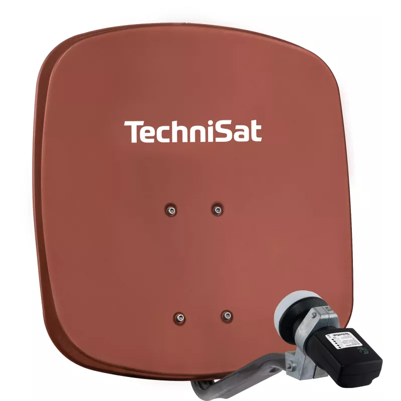 TechniSat antena parabólica offset de aluminio de 45 cm con LNB único 1445/8195