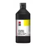 Marabu Textil pintura textil, negro, 500 ml, base agua, para textiles claros, resistente al lavado hasta 40°C 17160075073