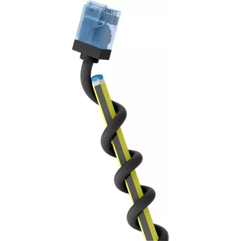 Goobay cable de red CAT 6A Slim U/UTP ultraflexible, negro, 0,25 m, conectores snagless extra cortos 74233