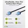 Goobay cable de red CAT 6A Slim U/UTP ultraflexible, negro, 0,25 m, conectores snagless extra cortos 74233