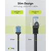 Goobay cable de red CAT 6A Slim U/UTP ultraflexible, negro, 0,25 m, conectores snagless extra cortos 74233