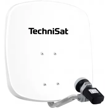 TechniSat antena parabólica SAT con LNB, 45 cm de diámetro, aluminio, LNB single (1745/8195)