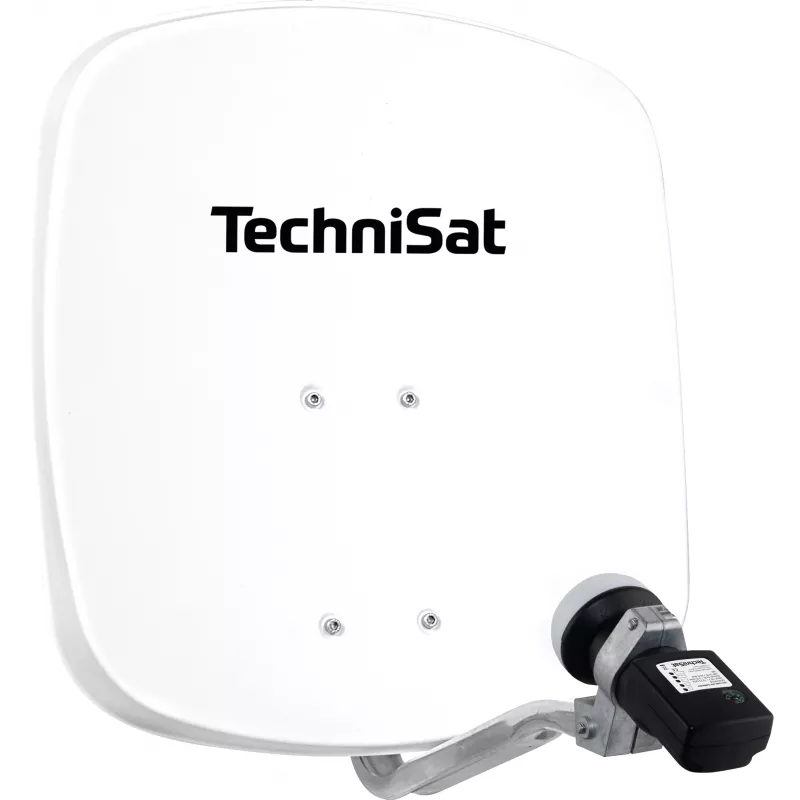 TechniSat antena parabólica SAT con LNB, 45 cm de diámetro, aluminio, LNB single (1745/8195)