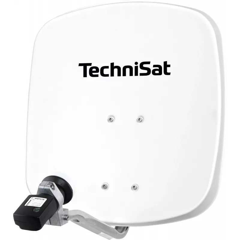 TechniSat antena parabólica SAT con LNB, 45 cm de diámetro, aluminio, LNB single (1745/8195)