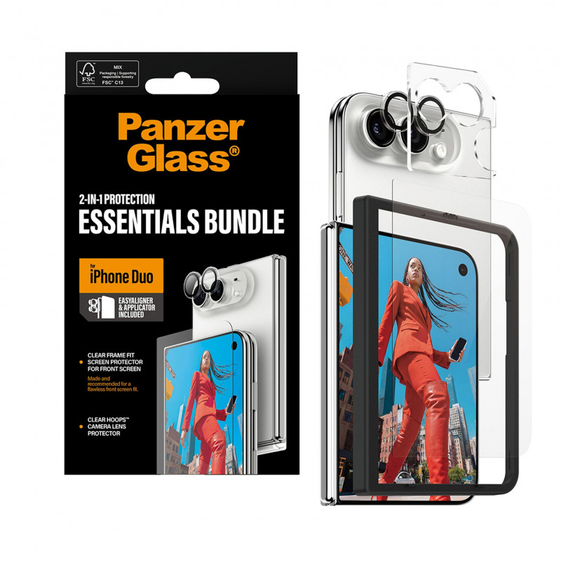 PanzerGlass 2-in-1 Essentials Pack para iPhone 15 Pro Max