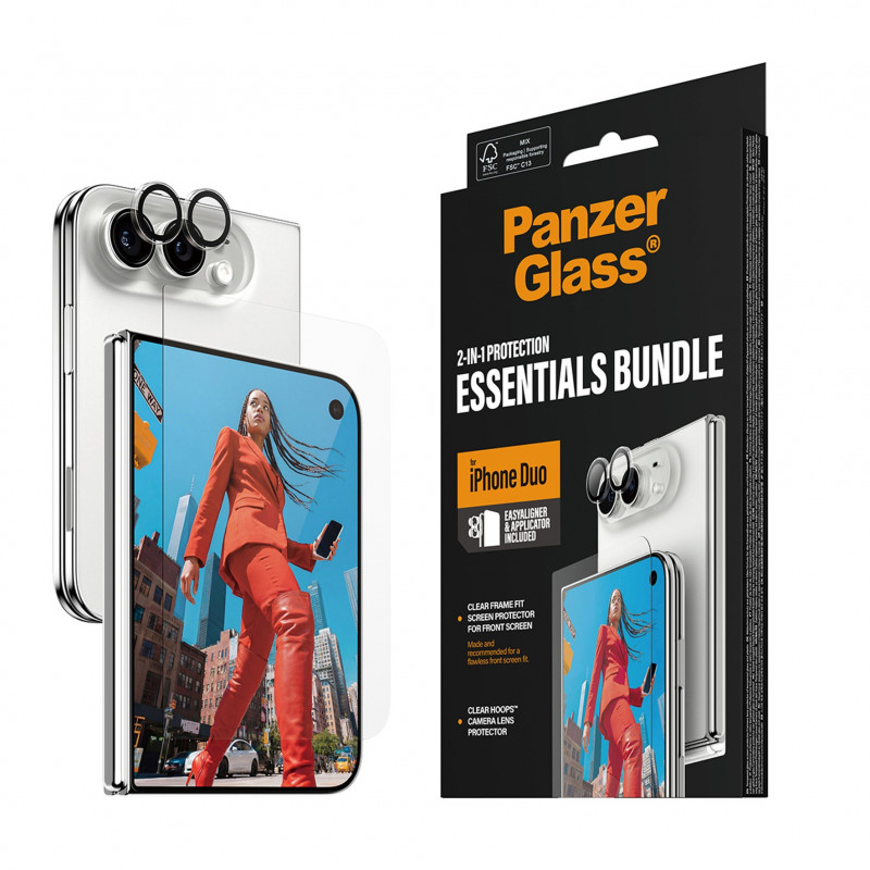 PanzerGlass 2-in-1 Essentials Pack para iPhone 15 Pro Max