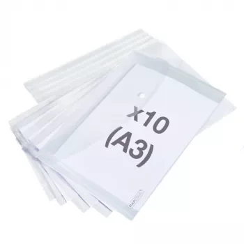 Rapesco ECO GRS A3 Fundas de documentos transparentes (pack de 10) 1817