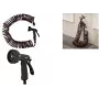 Bradas SPRING FLEX Set de manguera en espiral de 15 m extensible, autoenrollable, con boquilla de pulverización y conexiones rápidas WSF15