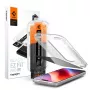 Spigen Glas.tR EZ Fit Pro HD Privacy protector de pantalla de cristal templado para iPhone 18 Pro