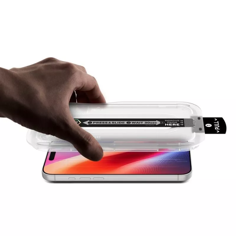 Spigen Glas.tR EZ Fit Pro HD Privacy protector de pantalla de cristal templado para iPhone 18 Pro