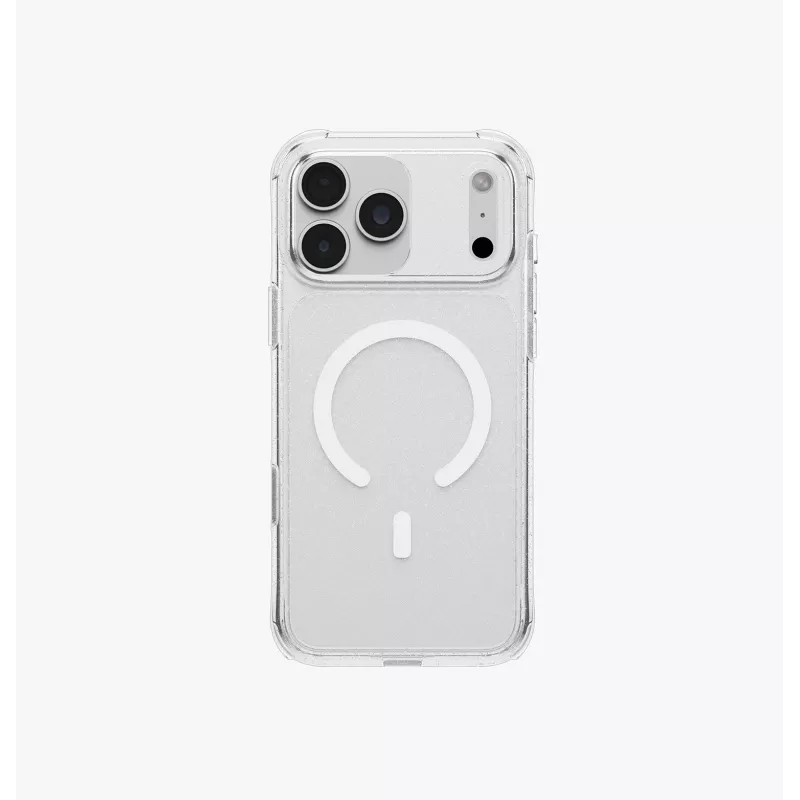 UNIQ LifePro Xtreme funda con carga MagClick para iPhone 18 Pro Max / 17 Pro Max – transparente con purpurina