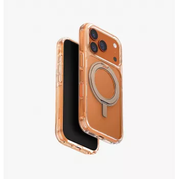UNIQ Swivix funda para iPhone 17 Pro con soporte giratorio 360°, transparente