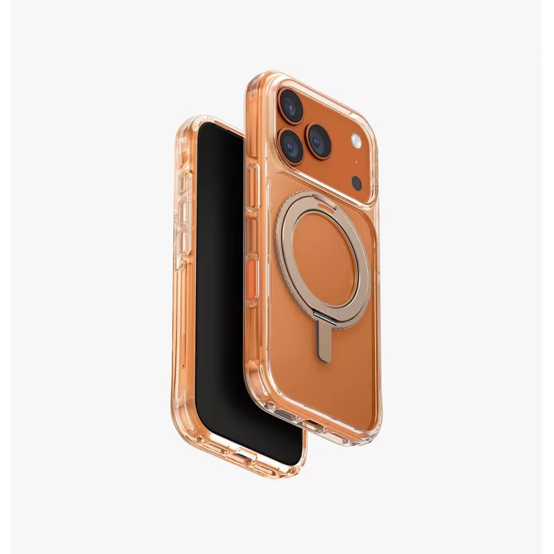 UNIQ Swivix funda para iPhone 17 Pro con soporte giratorio 360°, transparente