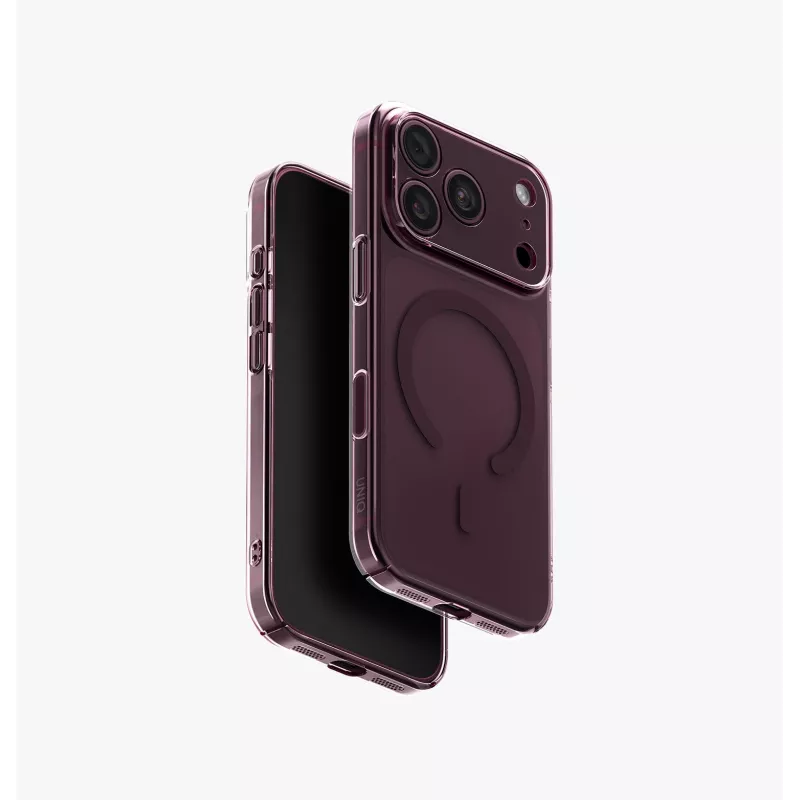 UNIQ Hybrid funda para iPhone 18 Pro / 17 Pro con carga Magclick Airsuit transparente