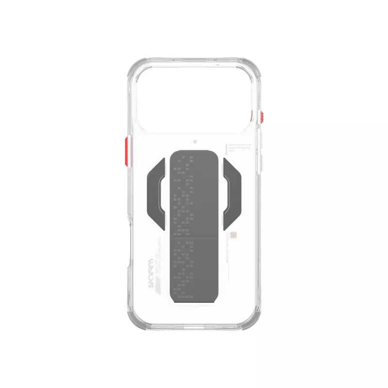 SKINARMA Haxa funda para iPhone 17 Pro Max con carga magnética y soporte con agarre - transparente