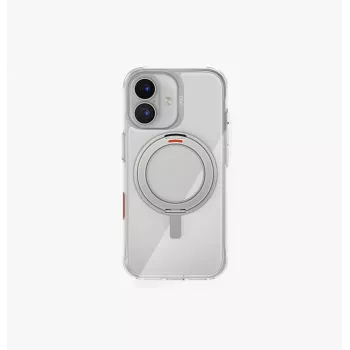 UNIQ Swivix funda para iPhone 17 con soporte giratorio 360°, transparente