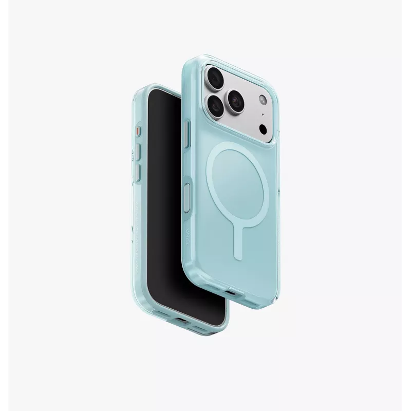 UNIQ Clario funda con carga Magclick para iPhone 18 Pro / 17 Pro, azul