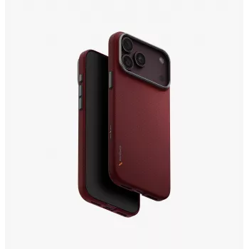 UNIQ Keva Edge funda de carga Magclick para iPhone 18 Pro Max / 17 Pro Max – Rojo