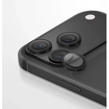 UNIQ Optix Aluguard (DX2) protector de objetivo de cámara para iPhone 18 Pro / iPhone 18 Pro Max – Negro con aplicador