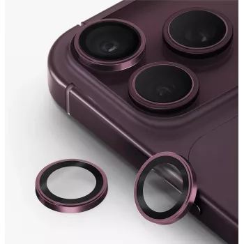 UNIQ Optix Prime protector de objetivo de cámara para iPhone 18 Pro / iPhone 18 Pro Max – Burdeos con aplicador