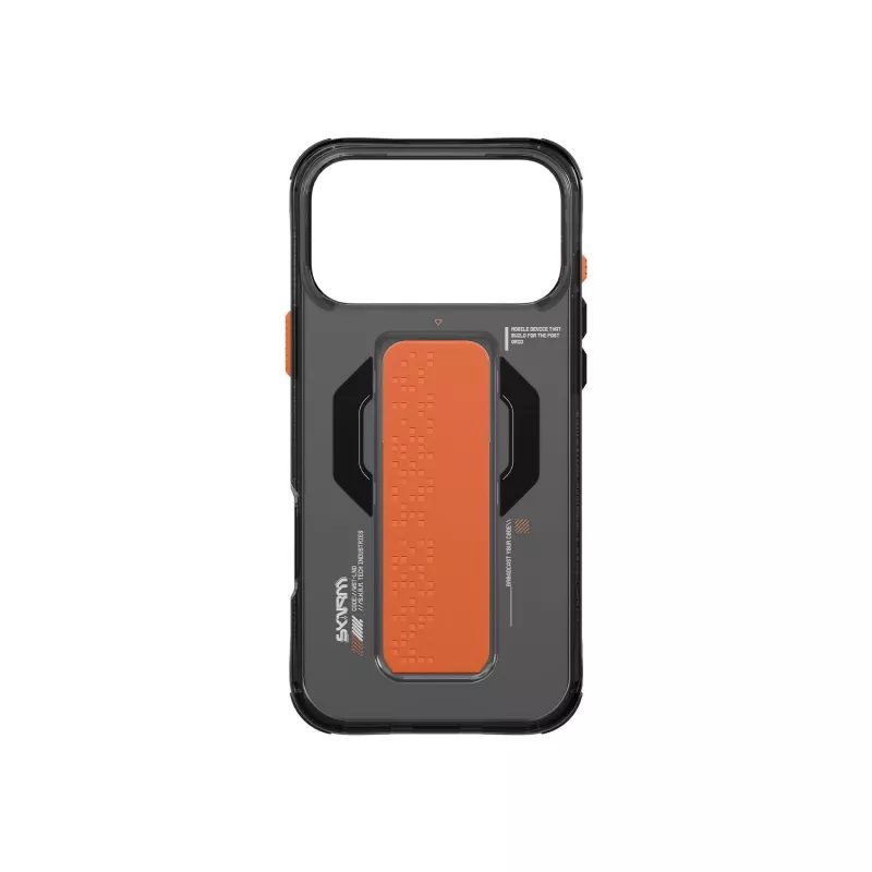 SKINARMA Haxa funda para iPhone 17 Pro con carga magnética y soporte de agarre, Grafito