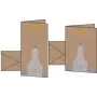 SIGEL tarjeta navideña A6 oso polar con estrella fugaz, cartón kraft 225 g/m², para impresoras láser y fotocopiadoras, 1 ud. (DS084)