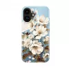 Evelatus funda Slim Shell con MagSafe para Apple iPhone 16 – impresión personalizada Flower Blue