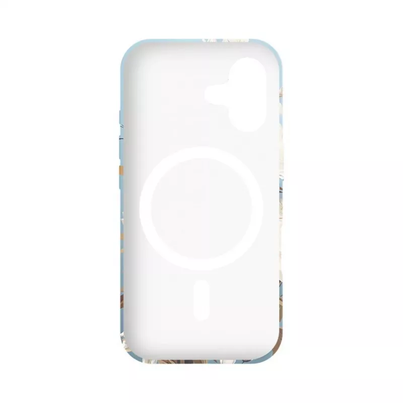 Evelatus funda Slim Shell con MagSafe para Apple iPhone 16 – impresión personalizada Flower Blue