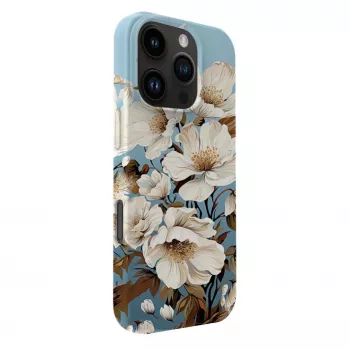 Evelatus funda Slim Shell con MagSafe para iPhone 16 Pro Max - Flower Blue