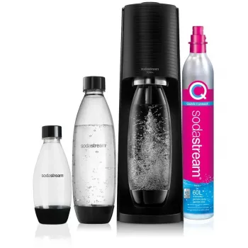 SodaStream Terra Megapack negro máquina de gasificar agua con 3 botellas y bombona de CO2 Quick Connect