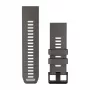 Correas para reloj Garmin QuickFit 26, silicona Pebble Grey/Silver Grey [010-14510-00]