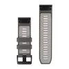 Correas para reloj Garmin QuickFit 26, silicona Pebble Grey/Silver Grey [010-14510-00]