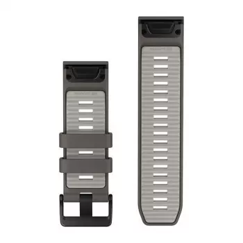 Correas para reloj Garmin QuickFit 26, silicona Pebble Grey/Silver Grey [010-14510-00]