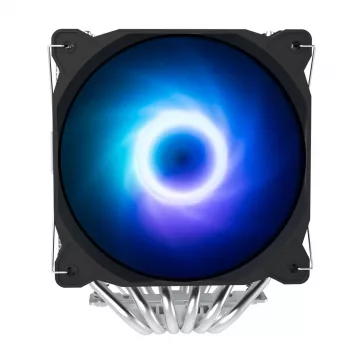 Disipador de CPU de doble torre Zalman CNPS12X BP ARGB, 2 ventiladores PWM de 120mm, negro