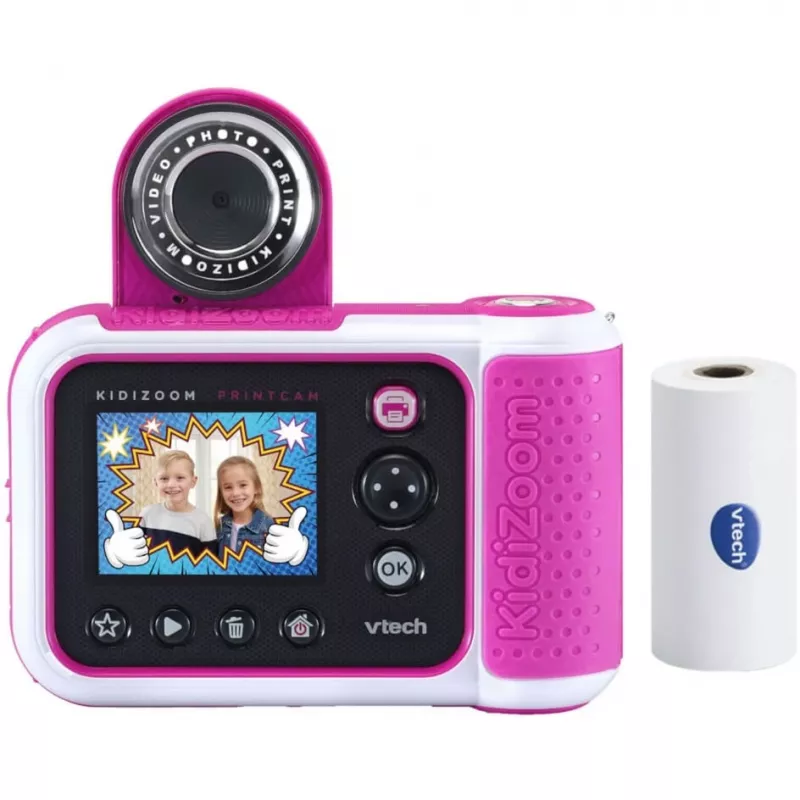 VTech Kidizoom Print Cam rosa – cámara digital con impresión térmica