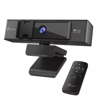 j5create JVCU435-N webcam 4K Ultra HD con zoom digital 5x y mando a distancia