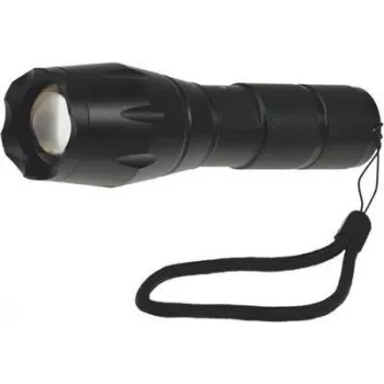 ChiliTec Linterna LED Zoom 10W, 3x AAA, negra 22106