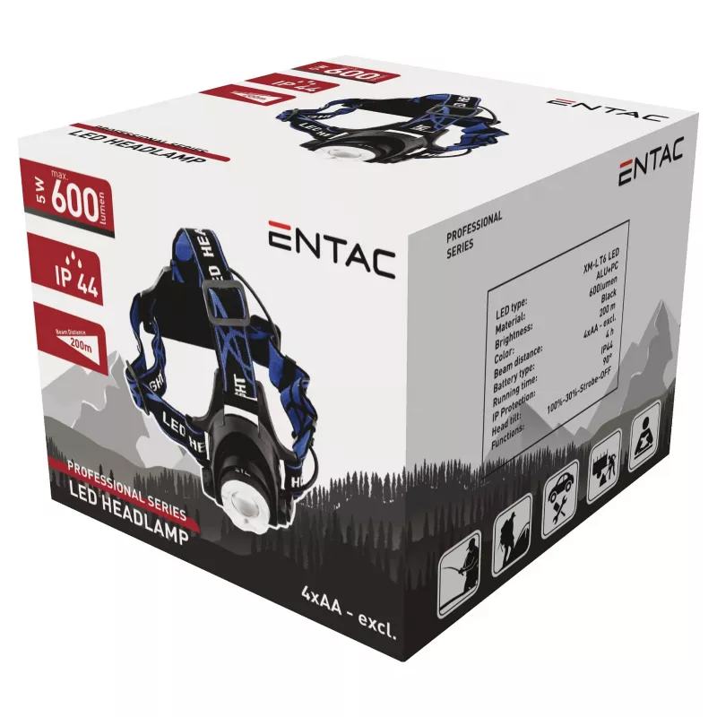 Linterna LED de aluminio ENTAC Zoom 5W