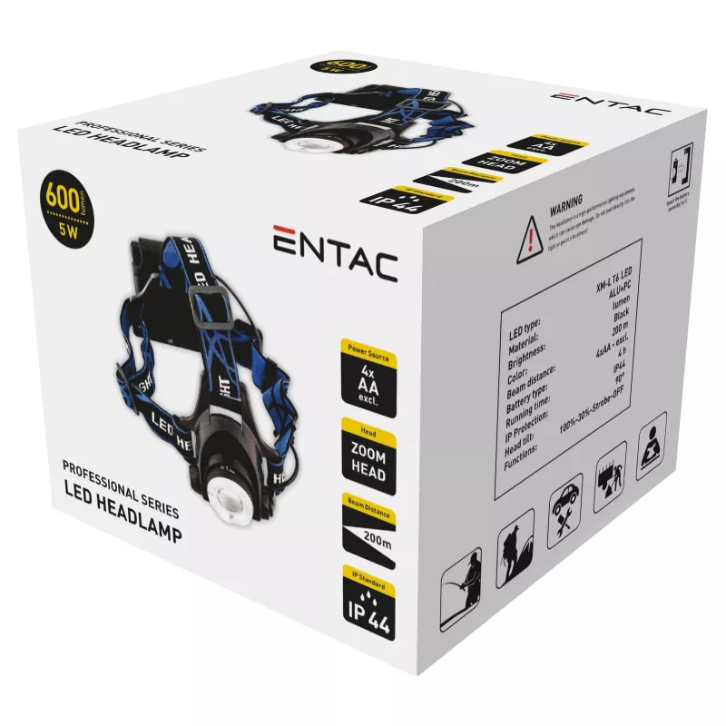 Linterna LED de aluminio ENTAC Zoom 5W
