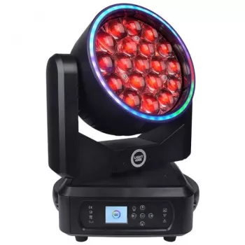 Cabezal móvil LED LIGHT4ME ZOOM WASH 19X15 RING