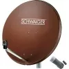 Set de antena parabólica SCHWAIGER 80 cm con LNB single, rojo ladrillo