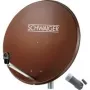 Set de antena parabólica SCHWAIGER 80 cm con LNB single, rojo ladrillo