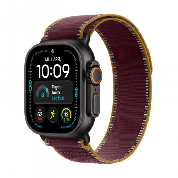 Apple Watch Ultra 4 GPS + Cellular 49 mm carcasa de titanio negro con Trail Loop burdeos – M/L