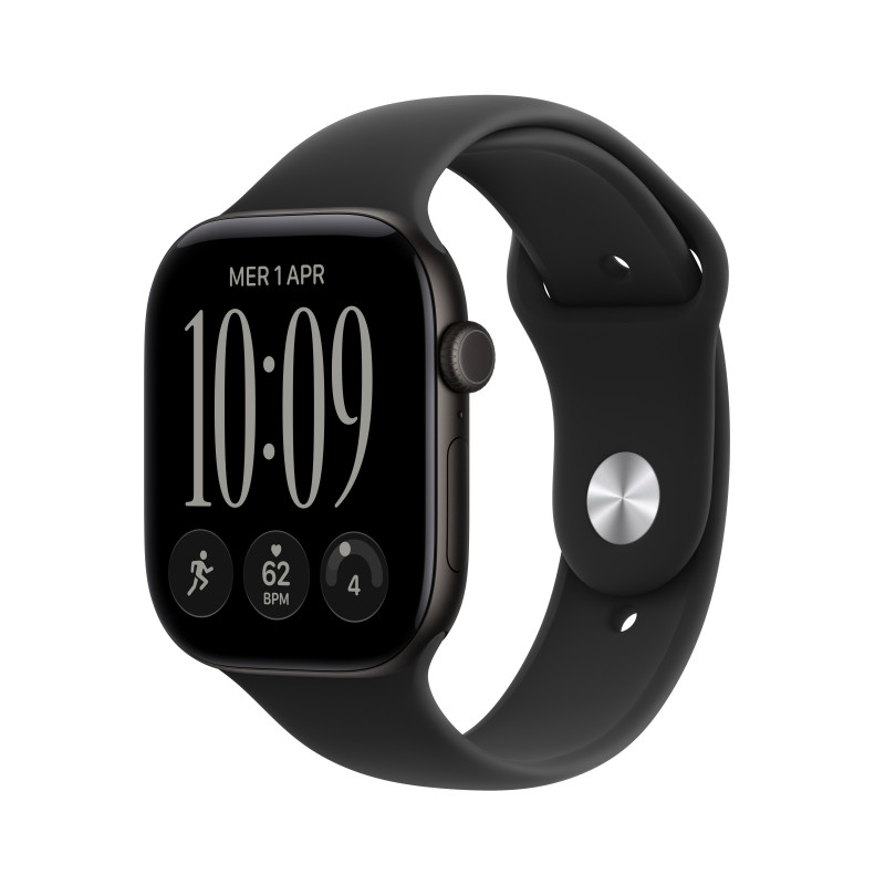 Apple Watch Series 12 GPS + Cellular 46 mm carcasa de aluminio negra con correa deportiva negra – M/L